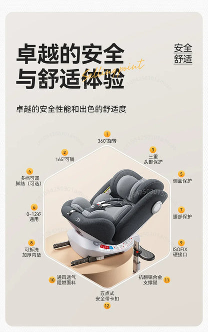 TM™ 360° Rotatable Child Safety Car Seat