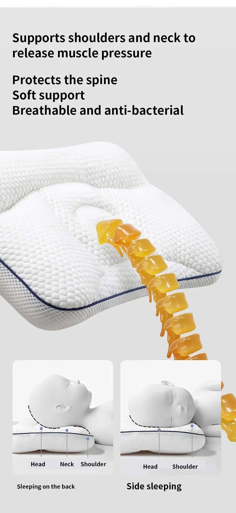 AIBEDILA Kids Neck Pillow – Soft, Breathable & Ergonomic Support for Growing Children