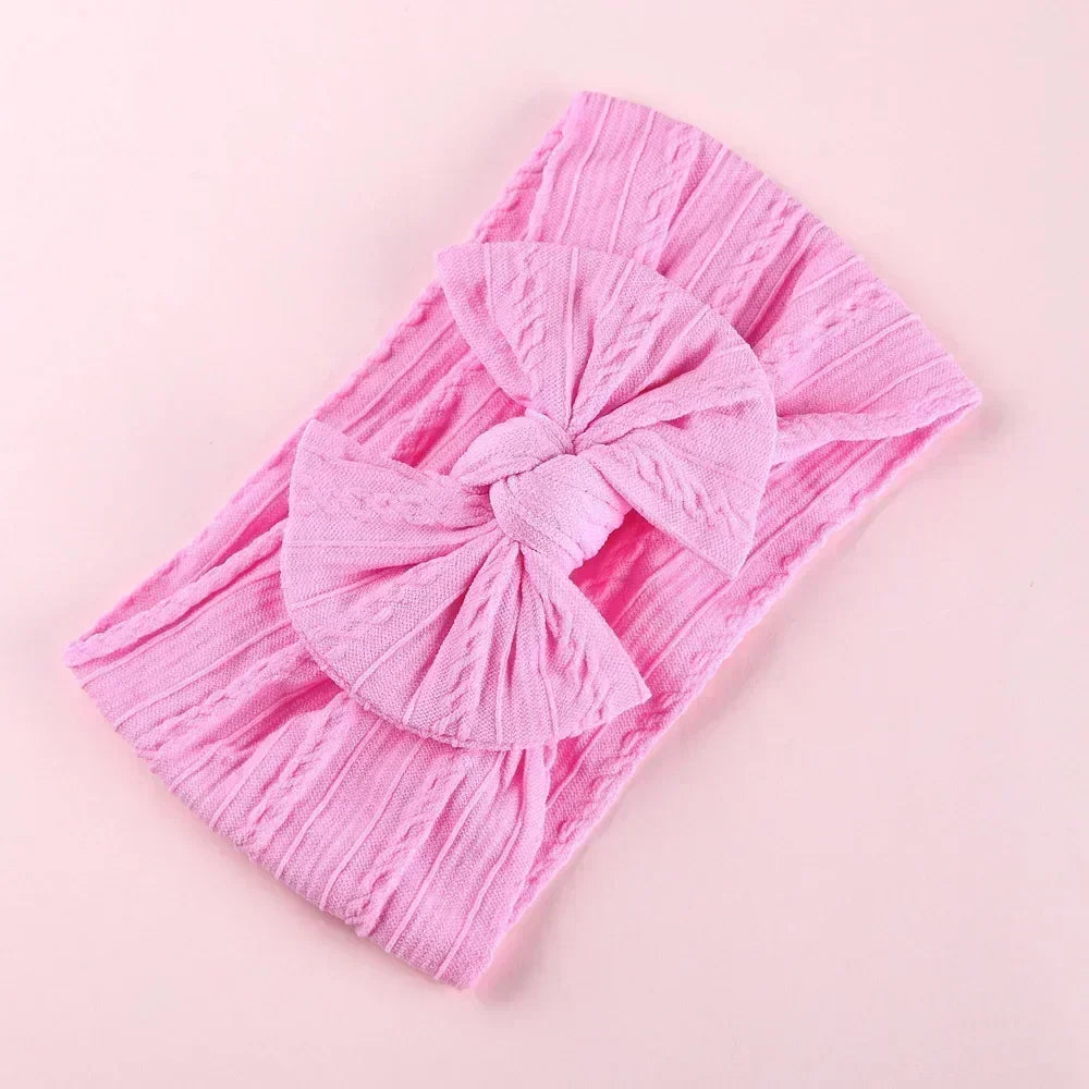 LittleCrown™ Baby Headband – Soft Cotton Blend Stretchy Bow for Newborns