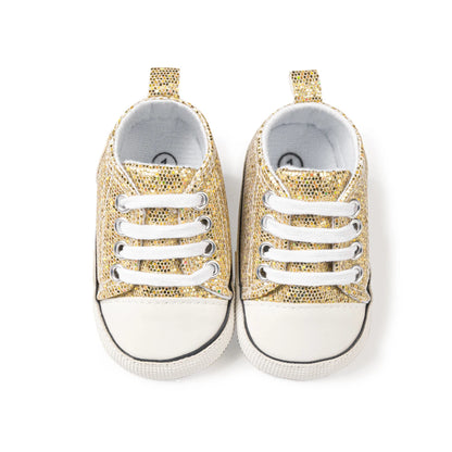 Newborn Baby Sequins Canvas Shoes