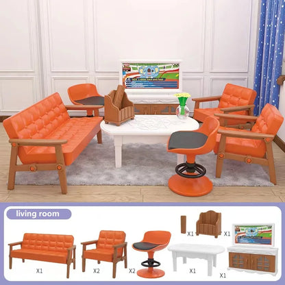 Miniature Dollhouse Furniture Set for Kids