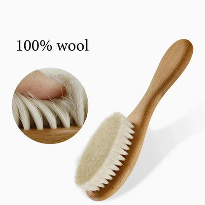 Natural Wooden Baby Hair Brush & Comb Set