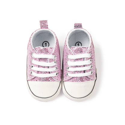 Newborn Baby Sequins Canvas Shoes