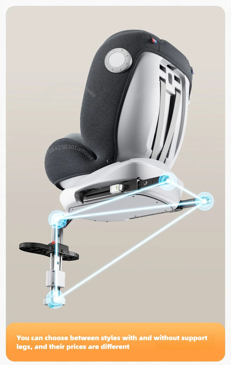 TM™ ISOFIX Child Safety Car Seat – 360° Rotatable Travel Seat for Newborn to 12 Years