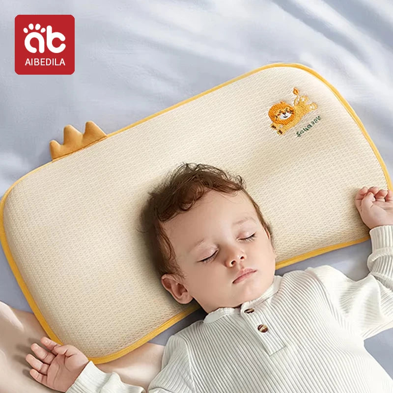 AIBEDILA Baby Shaping Pillow  Cartoon Concave Headrest for Summer Comfort