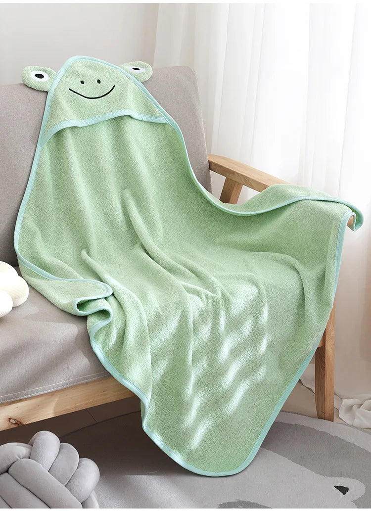 SnuggleBoo™ Cartoon Hooded Baby Towel