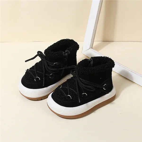 Warm Plush Rubber Sole Baby Boots