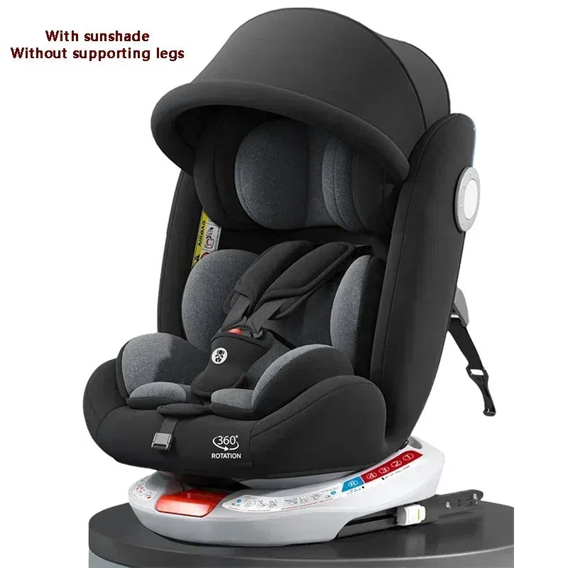TM™ ISOFIX Child Safety Car Seat – 360° Rotatable Travel Seat for Newborn to 12 Years