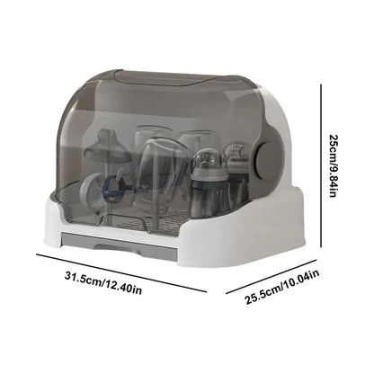 BottleMate™ Toddler Bottle Storage & Drying Rack – Portable Drip Tray Organizer for Maternity Use