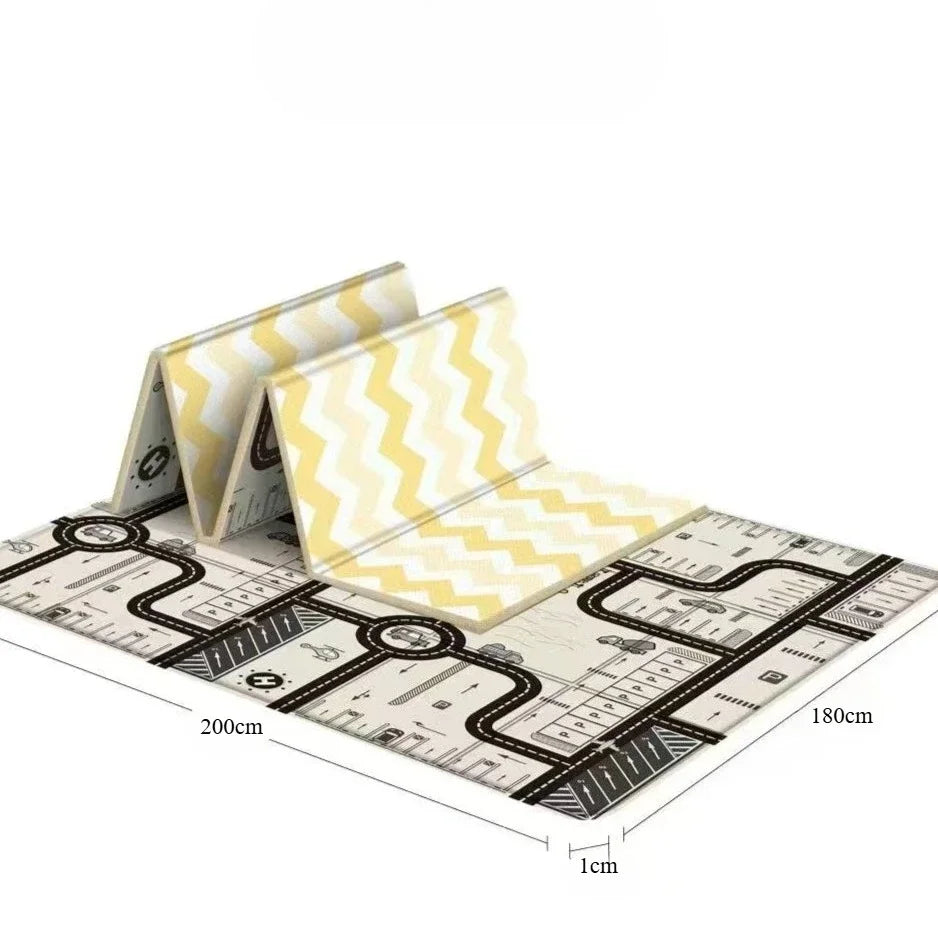 PlayJoy™ Foldable Baby Play Mat – Educational, Soft & Portable Kids Carpet