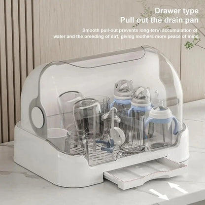 BottleMate™ Toddler Bottle Storage & Drying Rack – Portable Drip Tray Organizer for Maternity Use