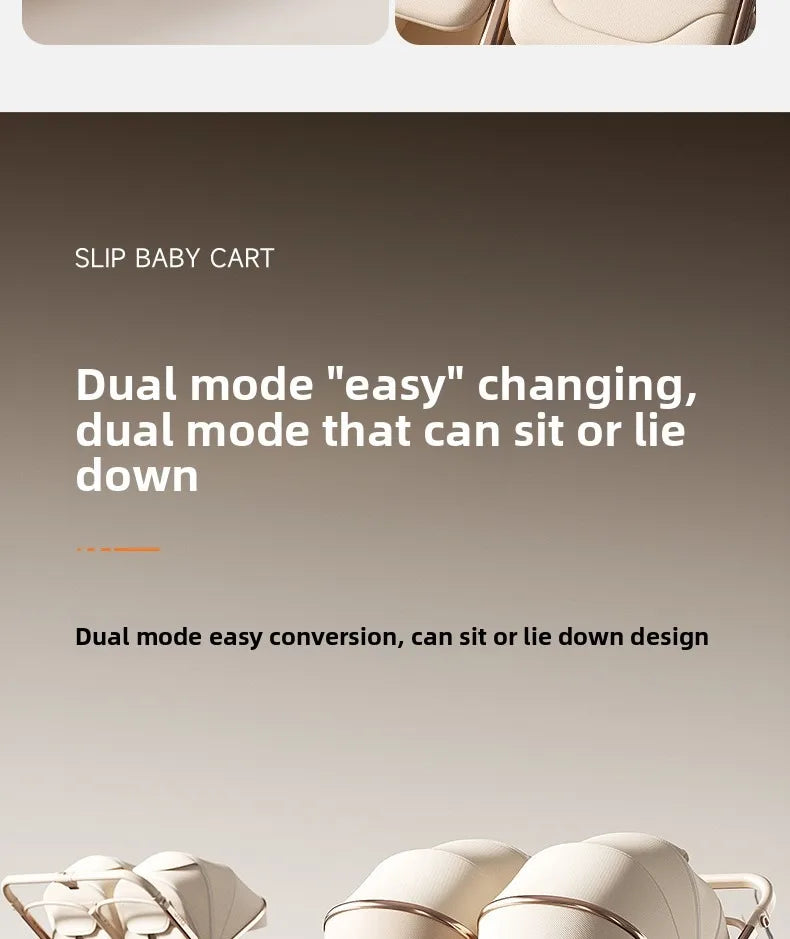 TwinGlide™ 2-in-1 Foldable Twin Baby Stroller – Lie-Flat Comfort, Heavy-Duty