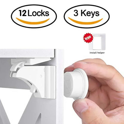 Magnetic Baby Safety Locks for Cabinets & Drawers