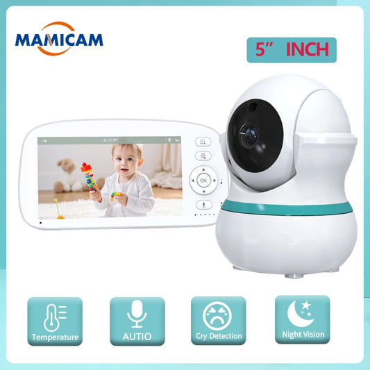 MAMICAM  HD Baby Monitor with PTZ Zoom & Temperature Sensor