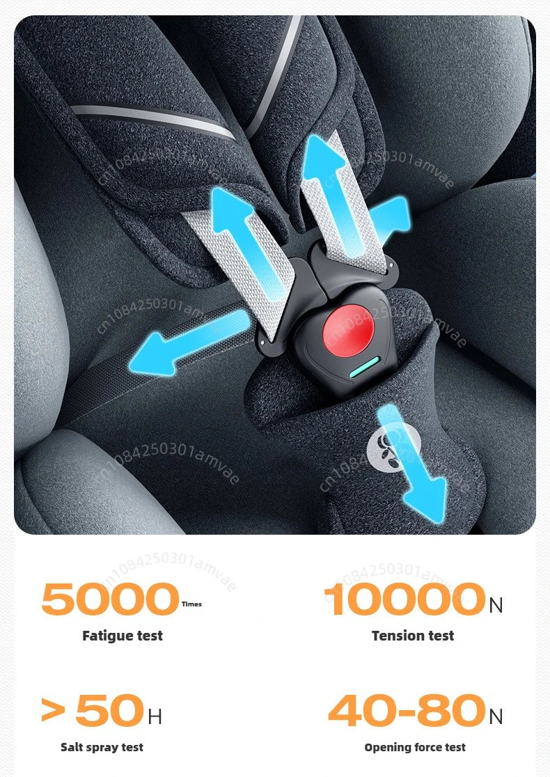 TM™ ISOFIX Child Safety Car Seat – 360° Rotatable Travel Seat for Newborn to 12 Years