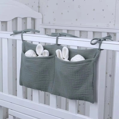 Portable Baby Bedside Dual-Pocket Storage Bag