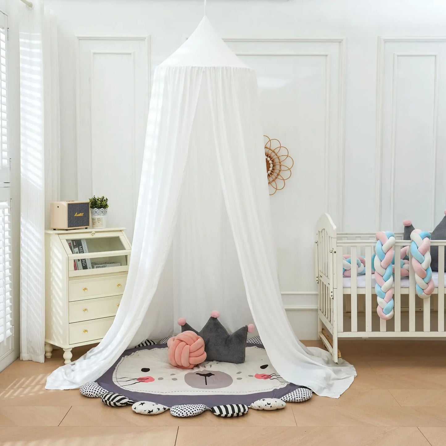 SnuggleNest™ Kids Dome Bed Curtain – Mosquito Net Tent Canopy | Soft, Safe & Seasonless Maternity & Baby Wear | Unisex | All-Season Comfort