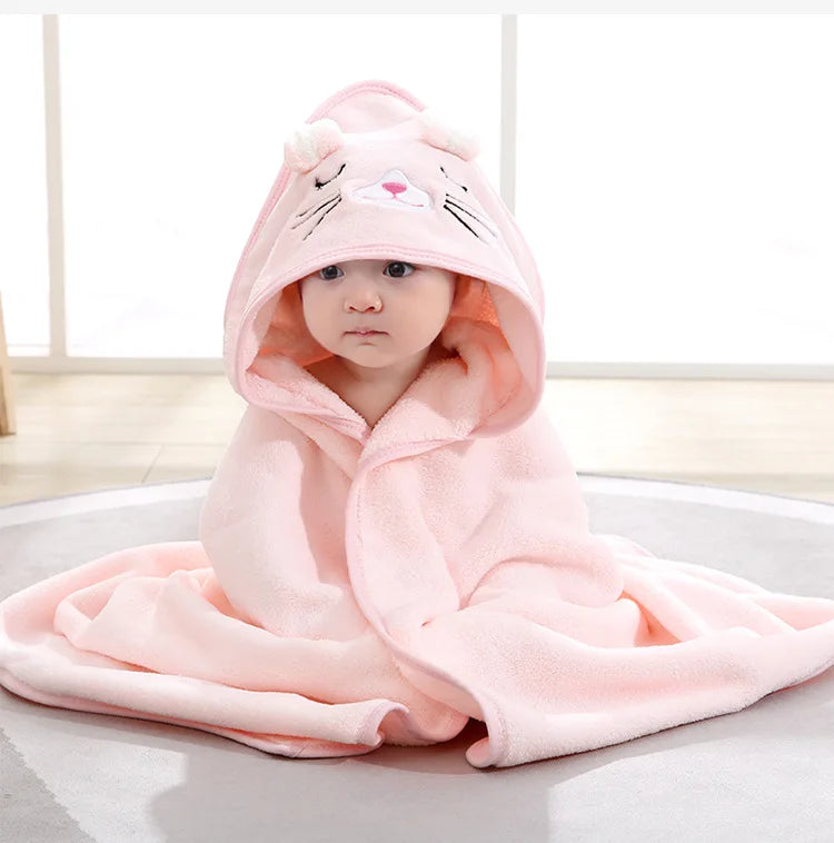 Baby Cartoon Bath Towel – Soft Absorbent Multi
