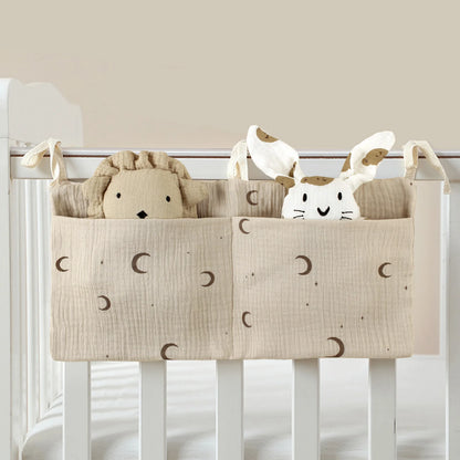 Portable Baby Bedside Dual-Pocket Storage Bag