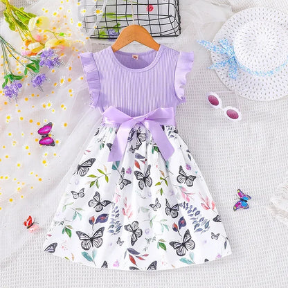 Girls Butterfly Floral Tulle Dress