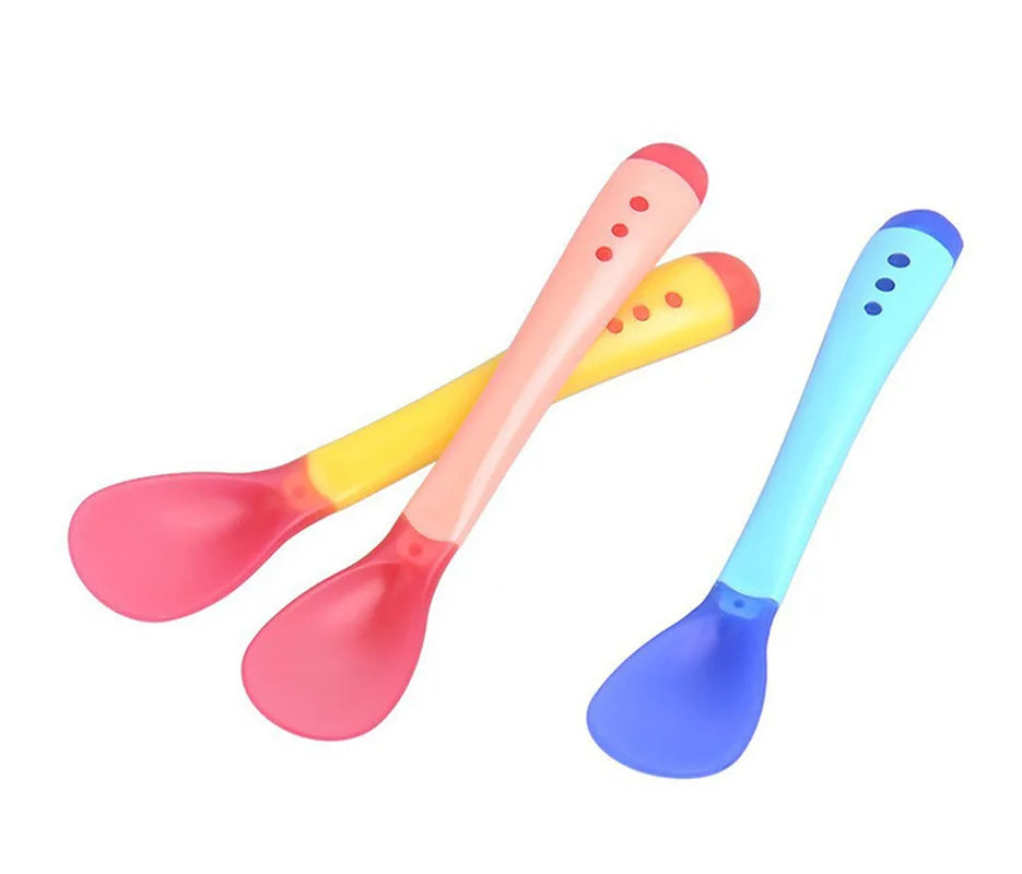 Temperature Sensitive Silicone Baby Tableware Set