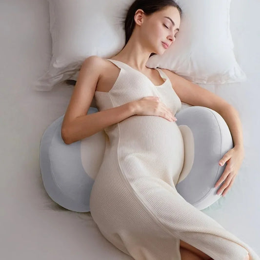 AIBEDILA™ Maternity U-Shaped Support Pillow – Comfort Cushion for Belly, Waist & Side Sleep | 38x38x4cm Polyester Fiber