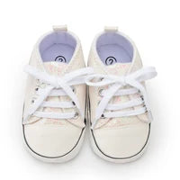 Newborn Baby Sequins Canvas Shoes