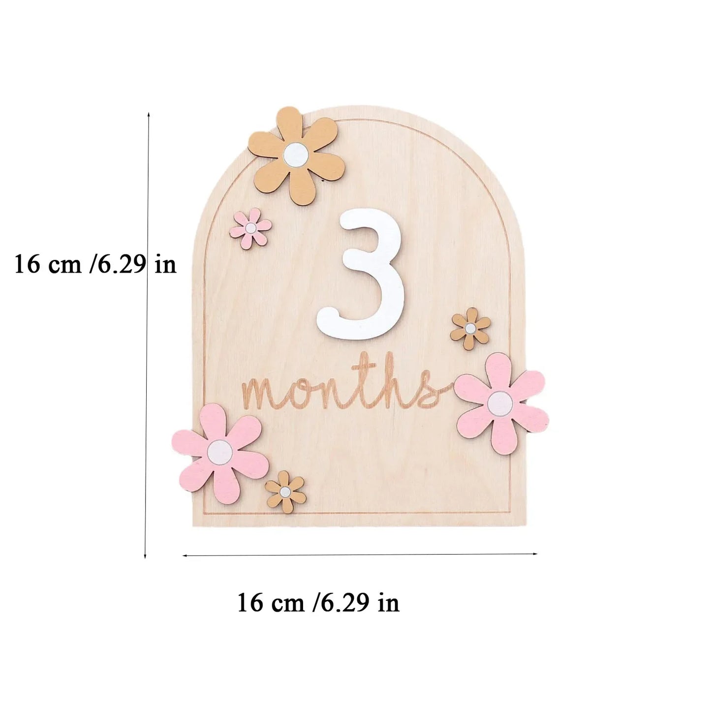 Wooden Baby Monthly Milestone Cards