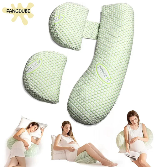 PANGDUBE™ Cotton Pregnancy Pillow – Soft, Safe & Washable Maternity Support