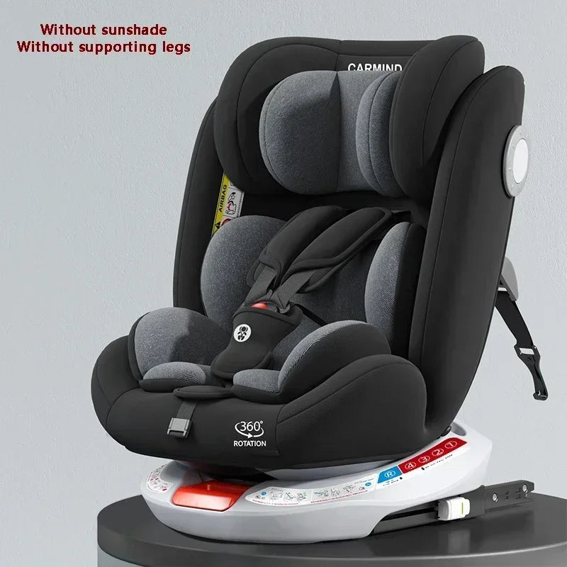 TM™ ISOFIX Child Safety Car Seat – 360° Rotatable Travel Seat for Newborn to 12 Years