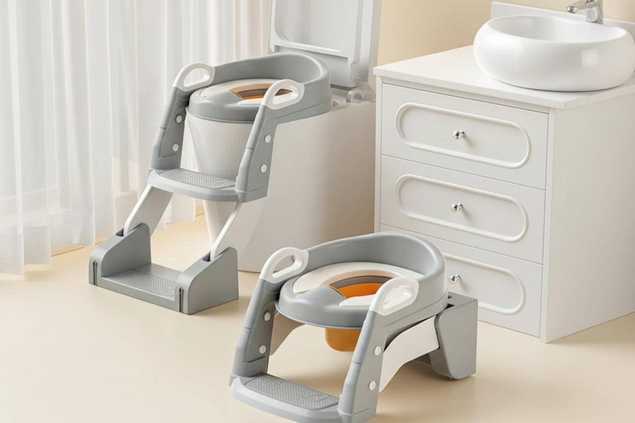 EasyPot™ Folding Baby Potty Training Seat with Step Stool Ladder – Portable Travel Toilet