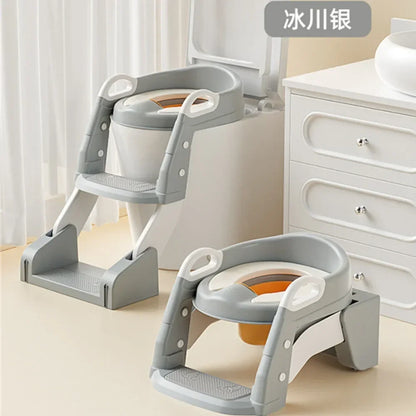 EasyPot™ Folding Baby Potty Training Seat with Step Stool Ladder – Portable Travel Toilet