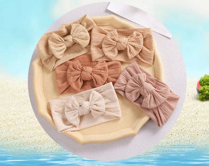 LittleCrown™ Baby Headband – Soft Cotton Blend Stretchy Bow for Newborns