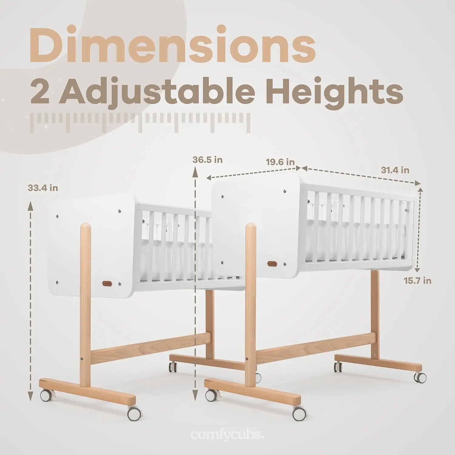DreamNest™ Convertible Wooden Bassinet