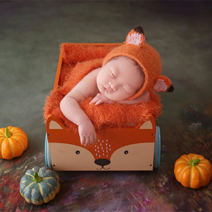 Handmade Newborn Bonnet &amp; Toy Set  Wool Photography Props