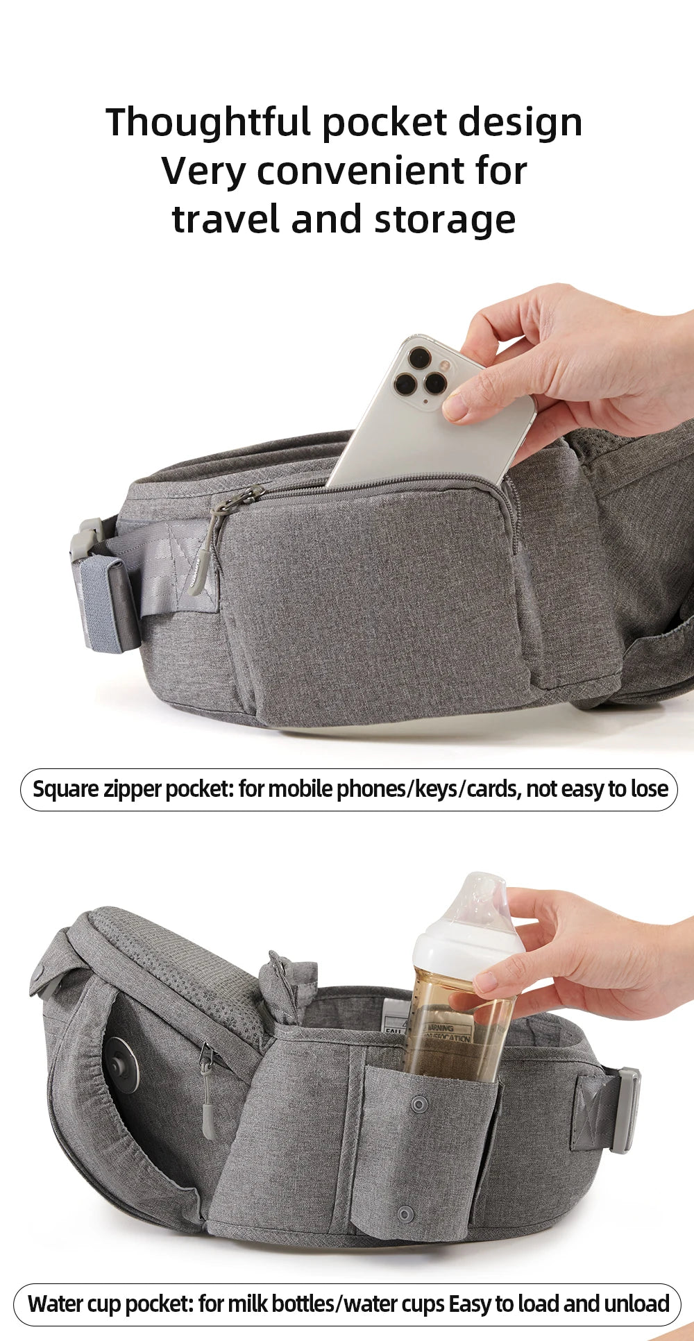 6-in-1 Ergonomic Baby Carrier Hip Seat – Comfort Carry