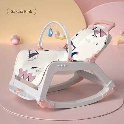 DreamNest™ 5-in-1 Baby Rocking Chair | Multi-Functional Bouncer, Seat, Rocker, Dining & Trolley