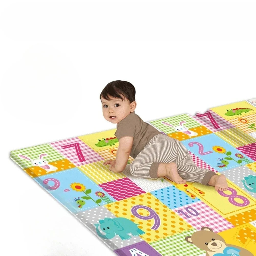 PlayJoy™ Foldable Baby Play Mat – Educational, Soft & Portable Kids Carpet
