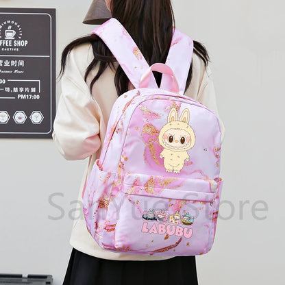 MINISO™ 4-in-1 Anime School Backpack Set – Waterproof Canvas Bag , Lunch Bag, Pen Case & Water Bottle