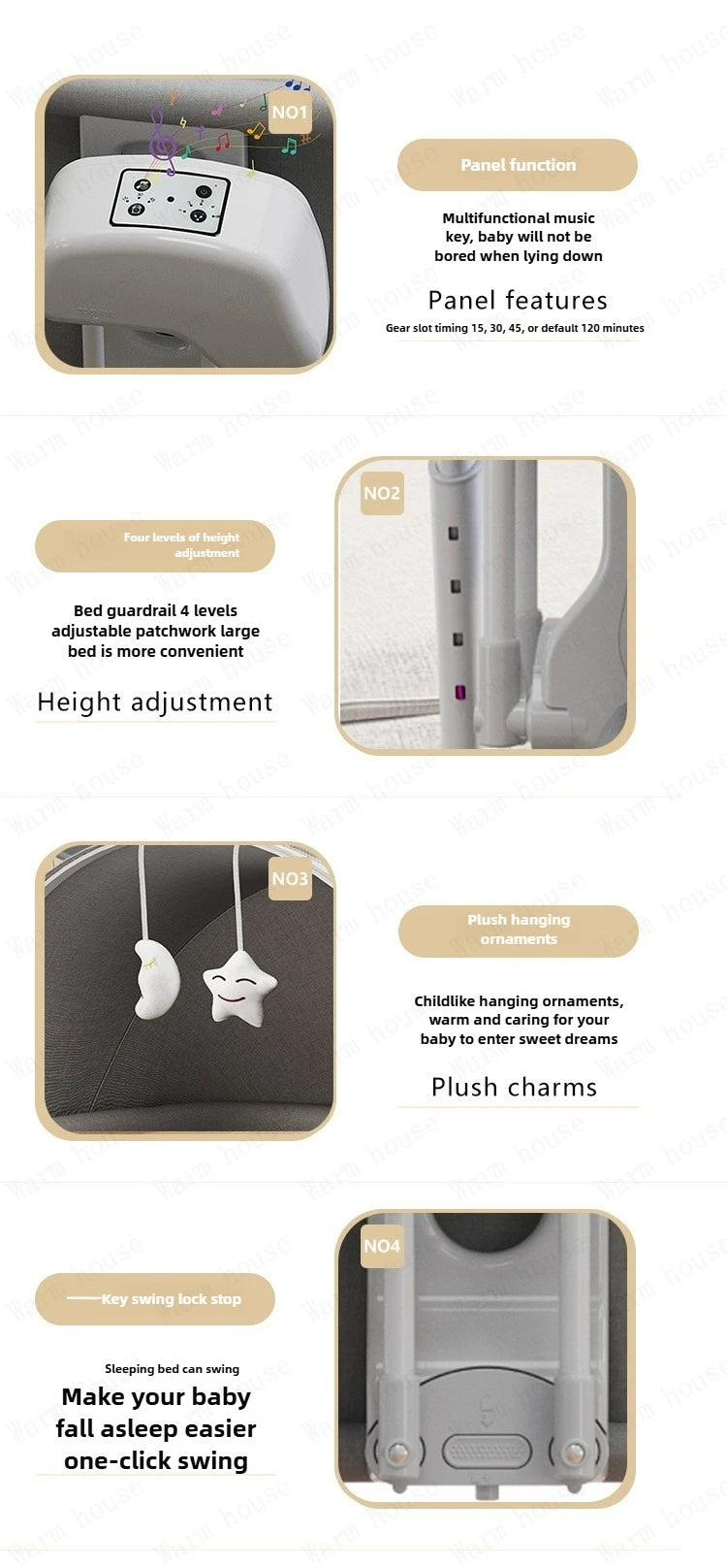 DreamNest™ Portable Folding Baby Crib Bed