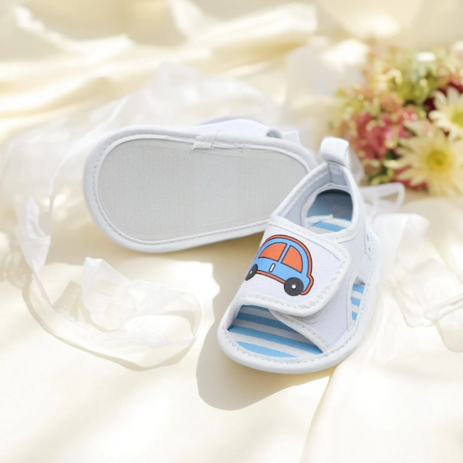 Baby First Walkers – Soft Cartoon Anti-Slip Hook & Loop