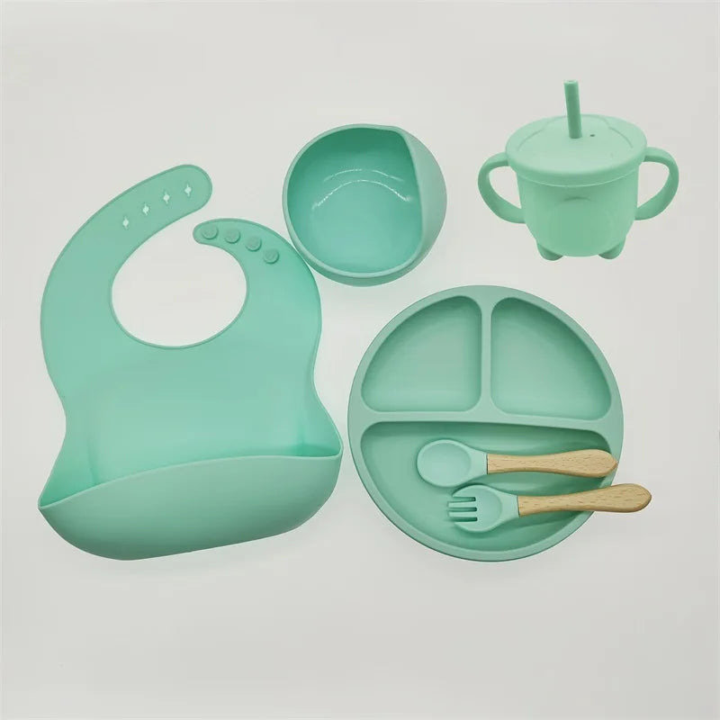 Kid's 6/8-Piece Silicone Dishes Set