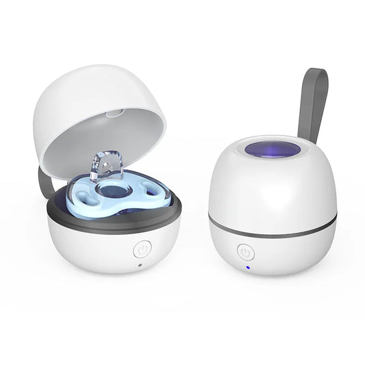 PurePac™ Portable UV Pacifier Sterilizer Case – Rechargeable Baby Soother Cleaner with 99.99% Disinfection