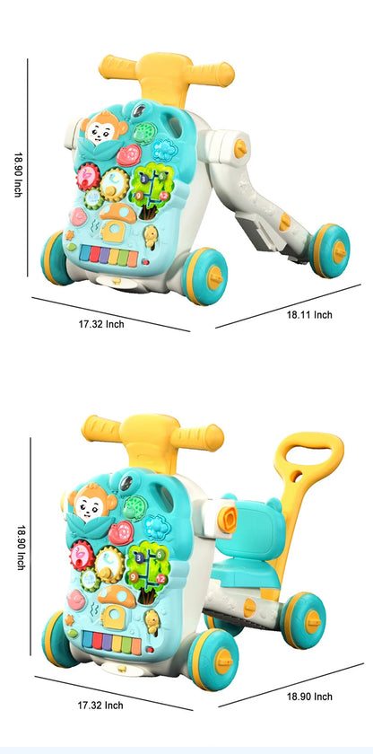 FunStep™ 5-in-1 Baby Walker – Activity Board, Play Table & Scooter for 0–2Y