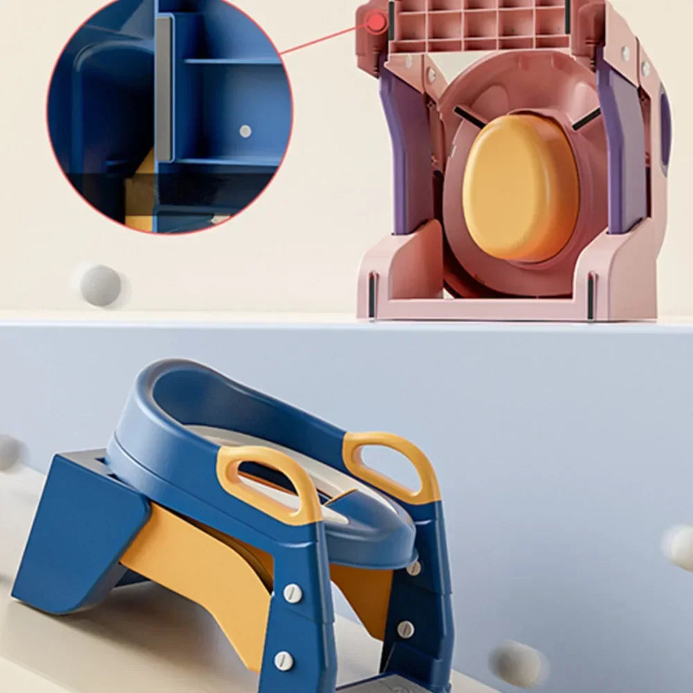 EasyPot™ Folding Baby Potty Training Seat with Step Stool Ladder – Portable Travel Toilet