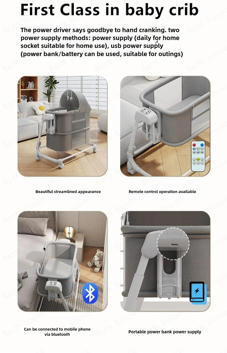 DreamNest™ Portable Folding Baby Crib Bed