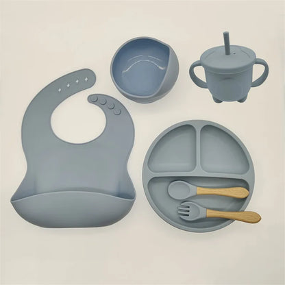 Kid's 6/8-Piece Silicone Dishes Set