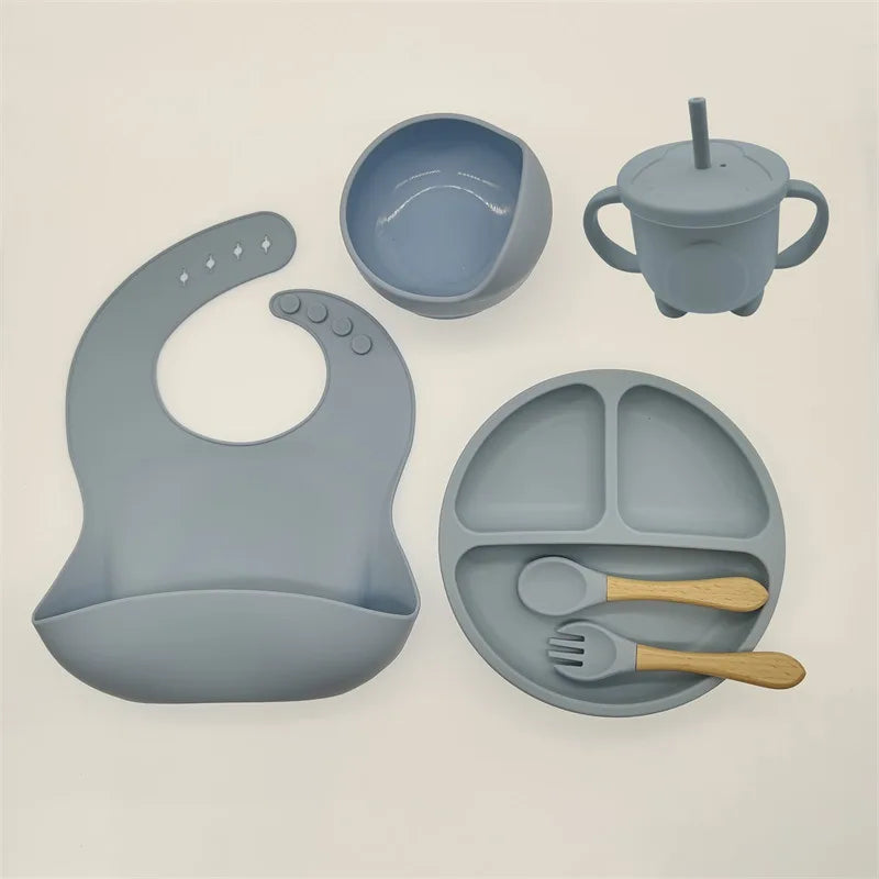 Kid's Silicone Dishes Set – 6 or 8-Piece Complete Mealtime Set