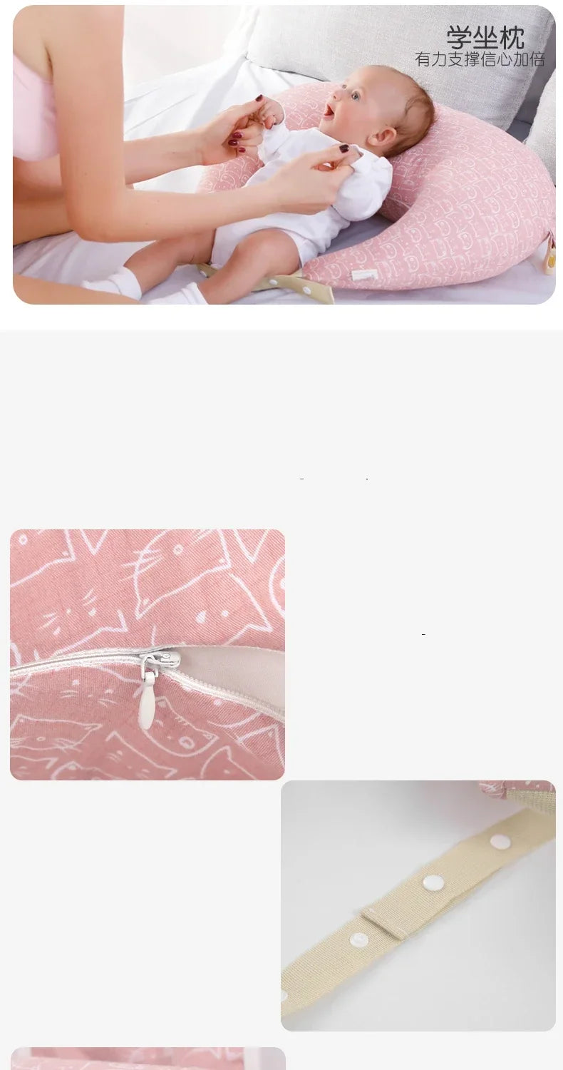 Multifunctional Baby Nursing Pillow with Strap – Soft Newborn Feeding Pillow