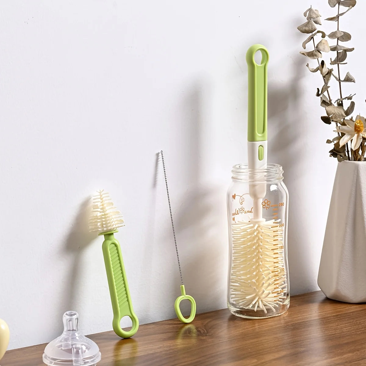 CleanEase™ 6-Piece Silicone Bottle Brush Set